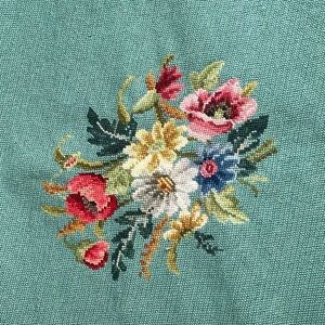 Vintage Floral Needlepoint